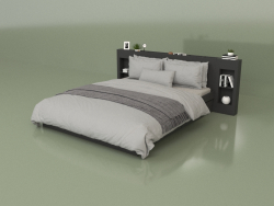 Bed with organizers 1600 x 2000 (10323)