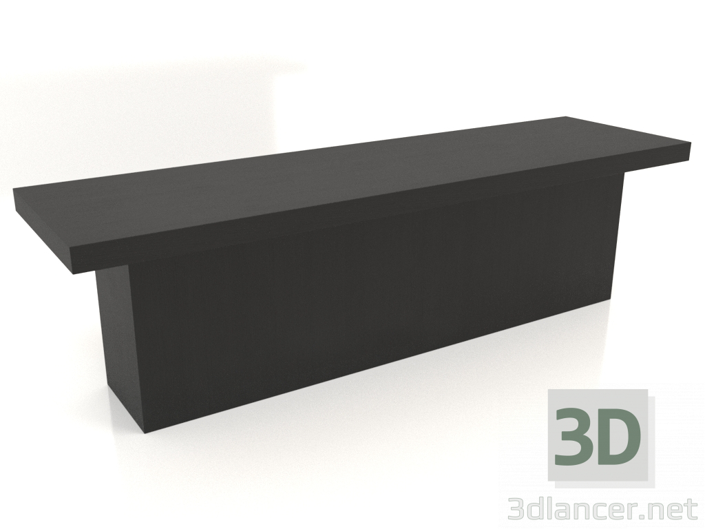 modello 3D Panca VK 10 (1600x450x450, legno nero) - anteprima