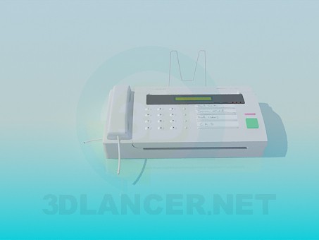 modello 3D Apparecchio fax - anteprima