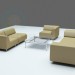modello 3D Set completo di mobili - anteprima