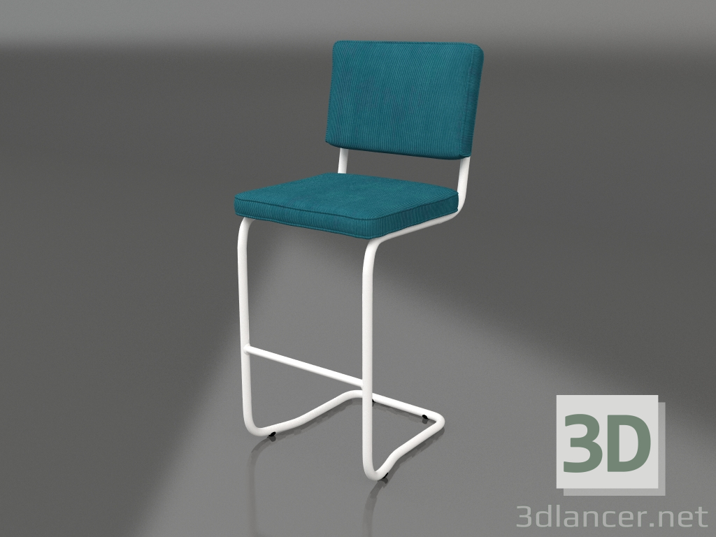 Modelo 3d Banco alto Ridge Rib Kink (Azul) - preview