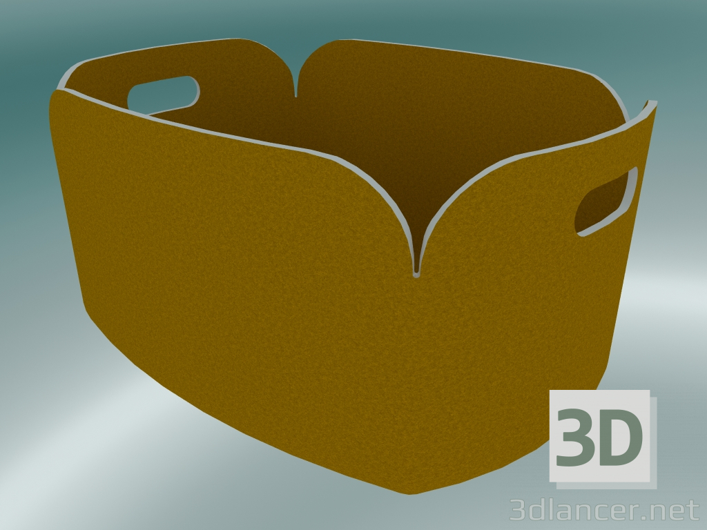 3D modeli Sepeti Geri Yükle (Yanmış Turuncu) - önizleme