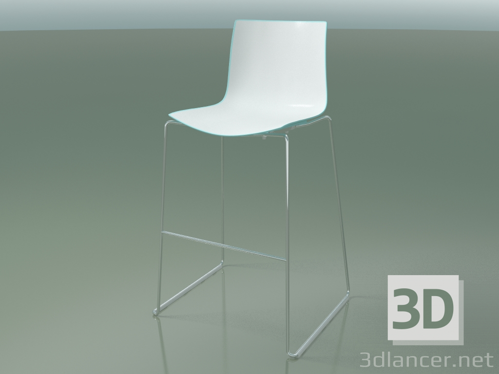3d model Bar stool 0471 (on a sled, two-color polypropylene) - preview