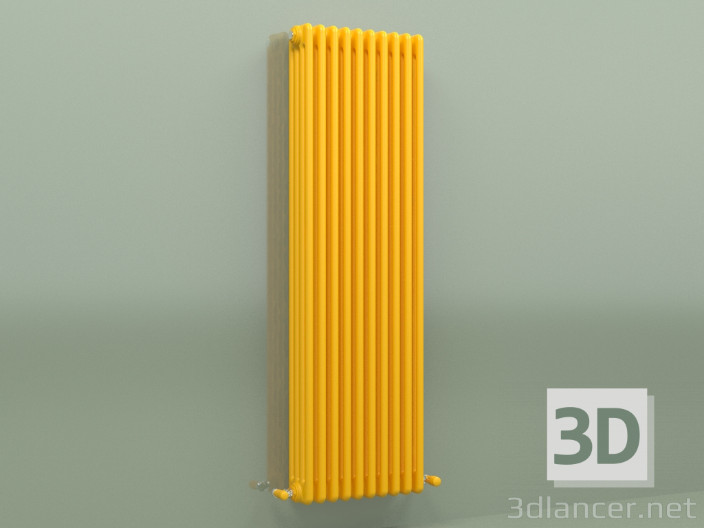 modèle 3D Radiateur TESI 4 (H 1500 10EL, jaune melon - RAL 1028) - preview