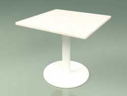Tabelle 001 (Metallmilch, wetterbeständiges weiß gefärbtes Teakholz)