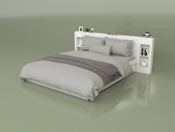 Bed with organizers 1600 x 2000 (10321)