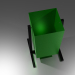 3D modeli Kapaksız çöp kutusu - önizleme