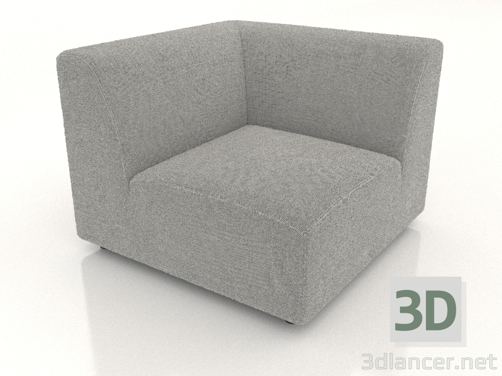3d model Corner sofa module (L) 90 - preview