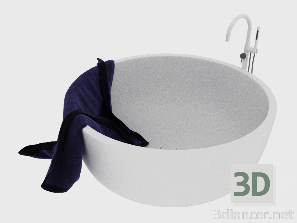 modello 3D Bath Moon - anteprima