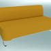 3d model Double sofa without armrests (2B) - preview