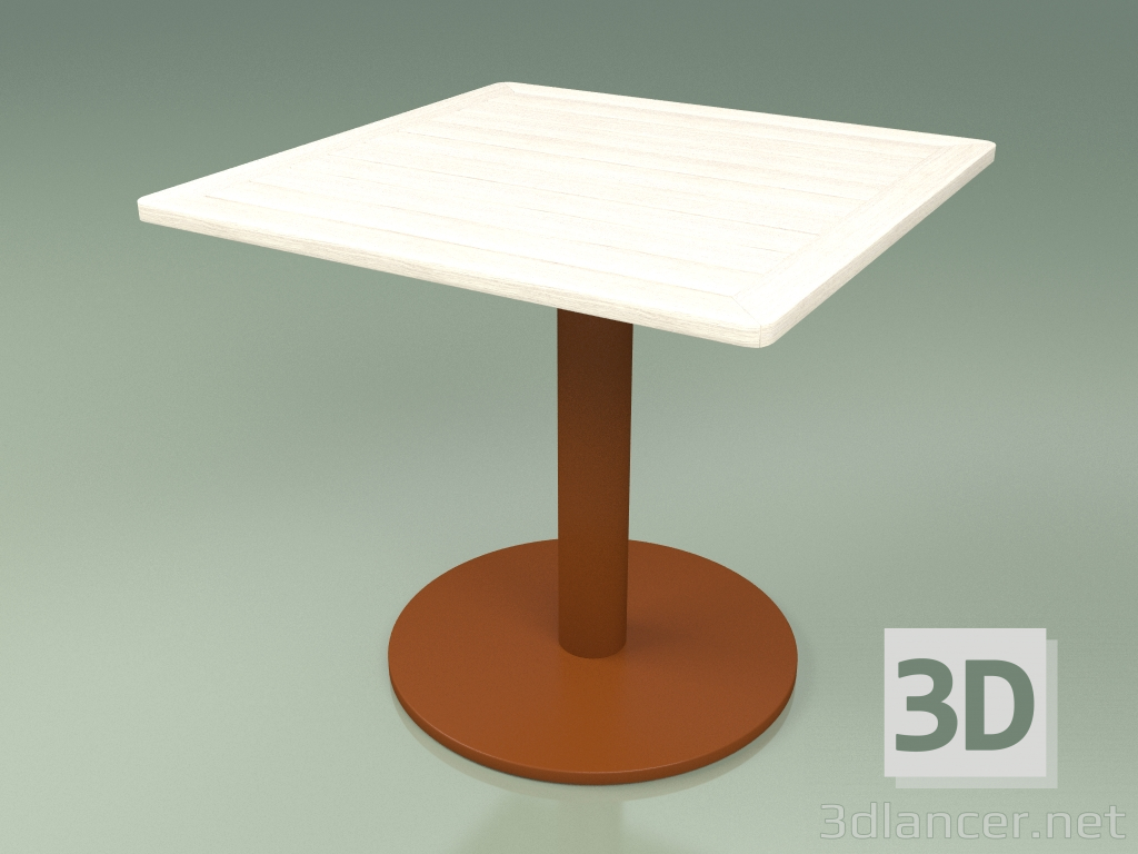 3D Modell Tabelle 001 (Metallrost, wetterbeständiges weißes Teakholz) - Vorschau