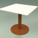 3D Modell Tabelle 001 (Metallrost, wetterbeständiges weißes Teakholz) - Vorschau
