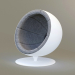 3d armchair egg model buy - render