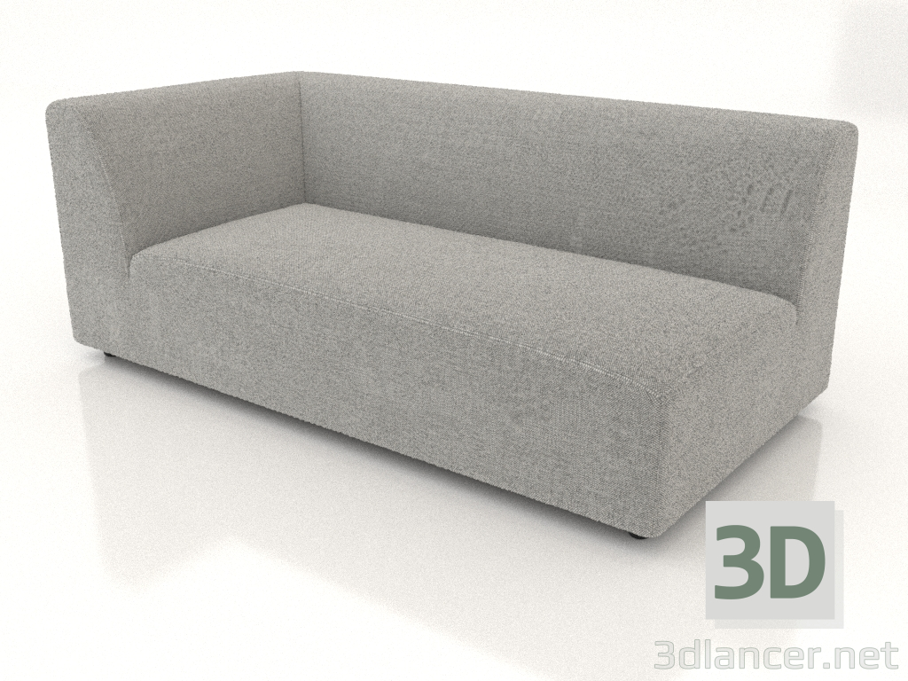 3D modeli Köşe kanepe modülü (L) 173 sola uzatılmış - önizleme