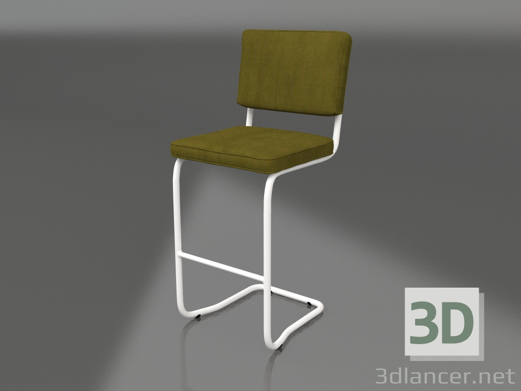 3d model Bar stool Ridge Rib Kink (Green) - preview