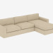 3d model Modular Corner Sofa UPHOLSTERED SECTIONAL RAF - preview