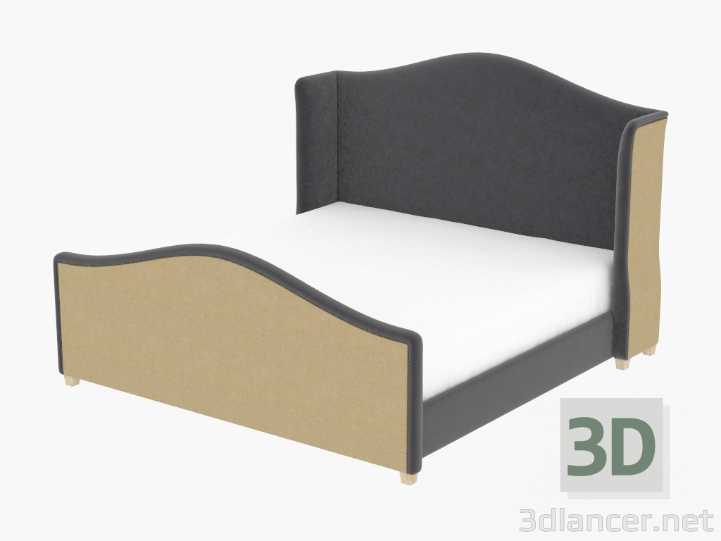 3d модель Двуспальная кровать ATHENA KING SIZE BED (5009K Velvet) – превью