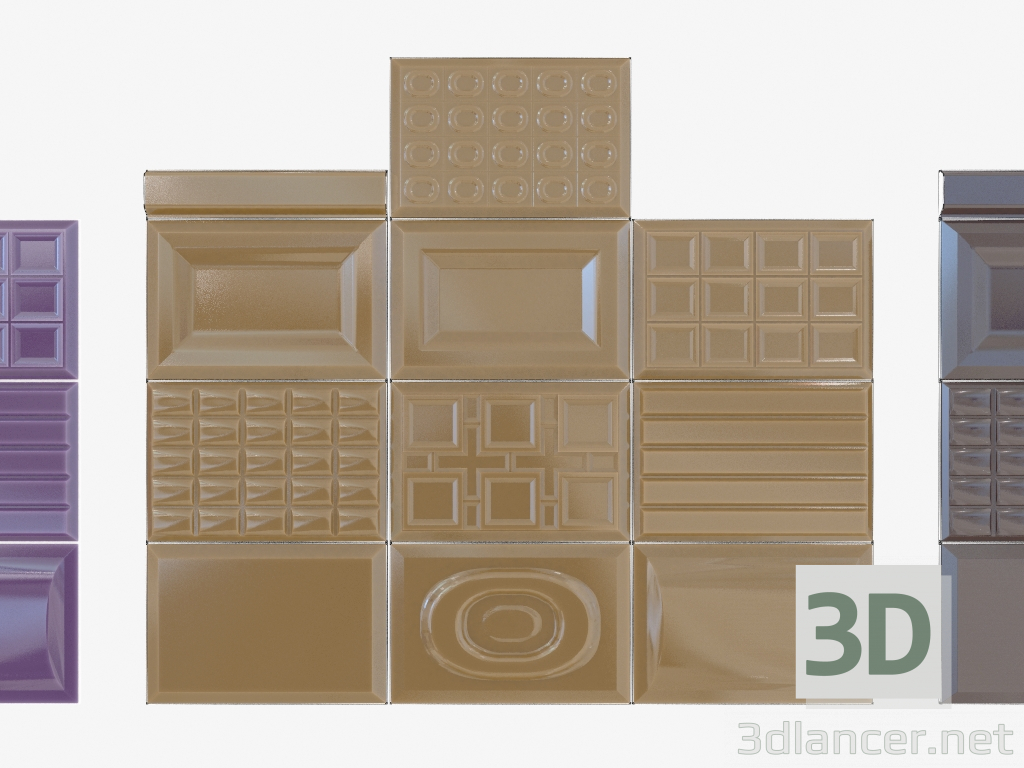 modello 3D Piastrella ceramica Cento Per Cento - anteprima