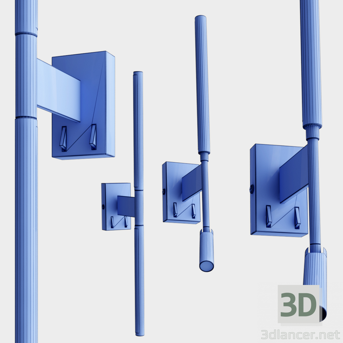 Colección de lámparas de pared ST-Luce 3D modelo Compro - render