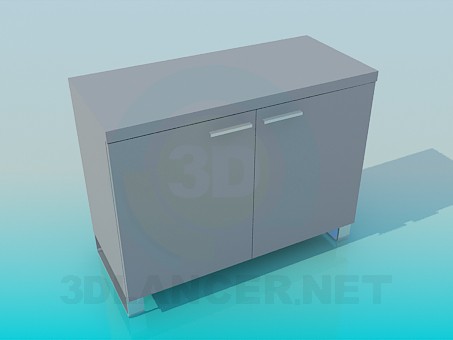modello 3D Stand con porte - anteprima