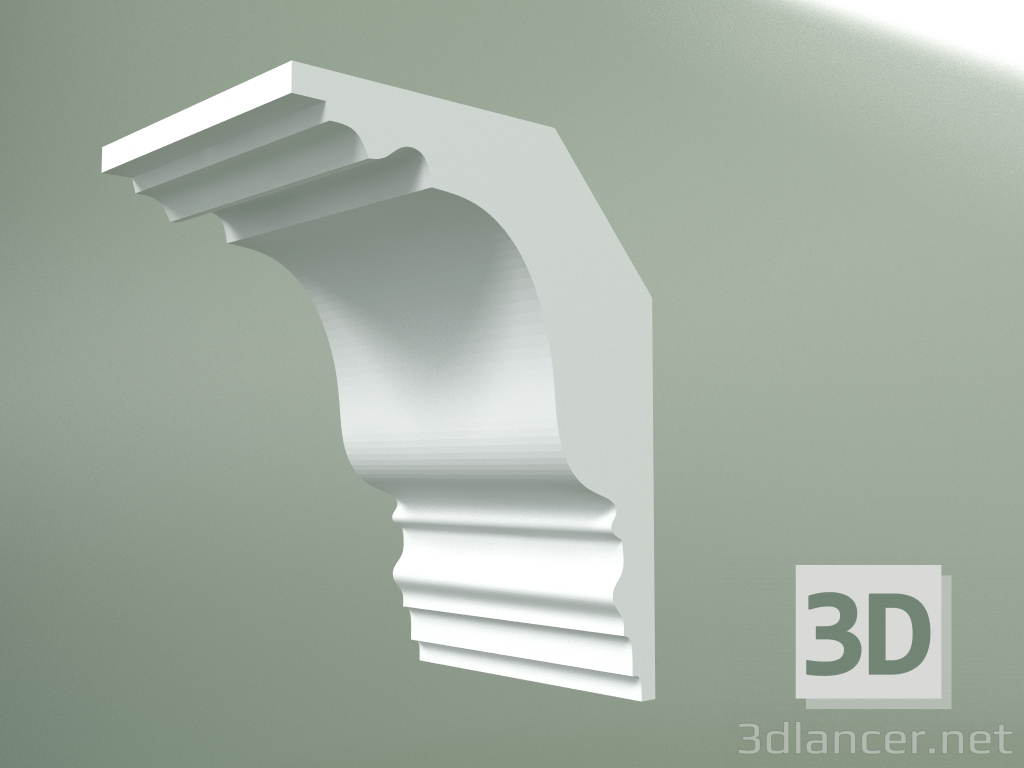3D modeli Alçı korniş (tavan kaidesi) KT106 - önizleme