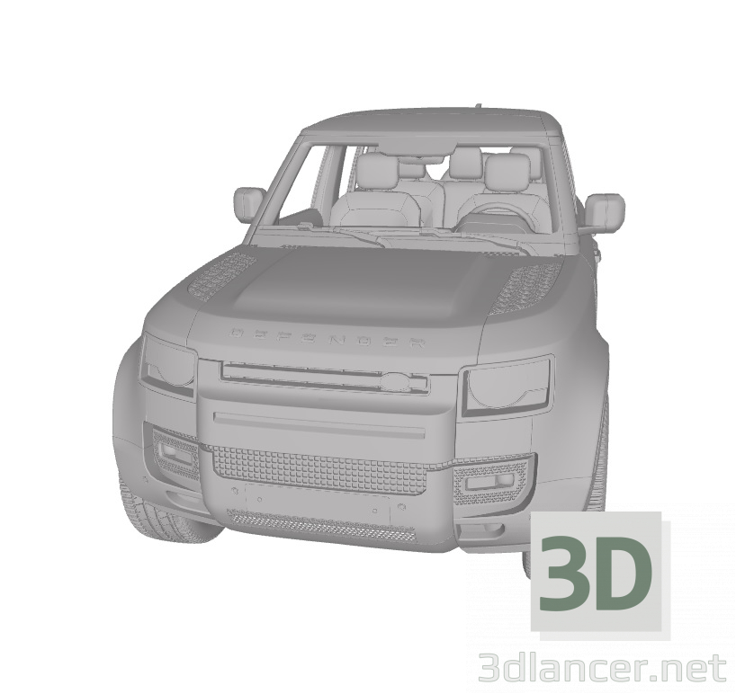 3D Modell Landrover Defender (L663) - Vorschau