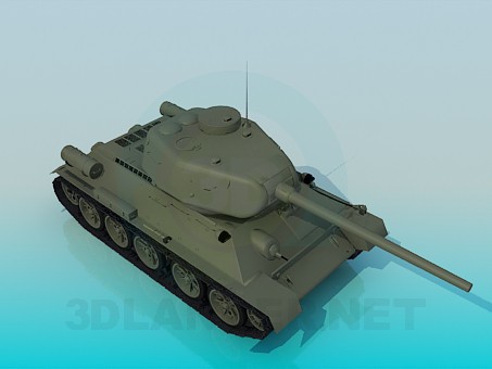 3d model T-34-85 - vista previa