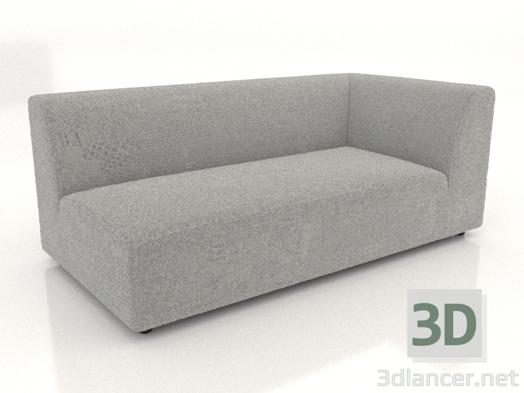3d model Corner sofa module (L) 173 extended right - preview