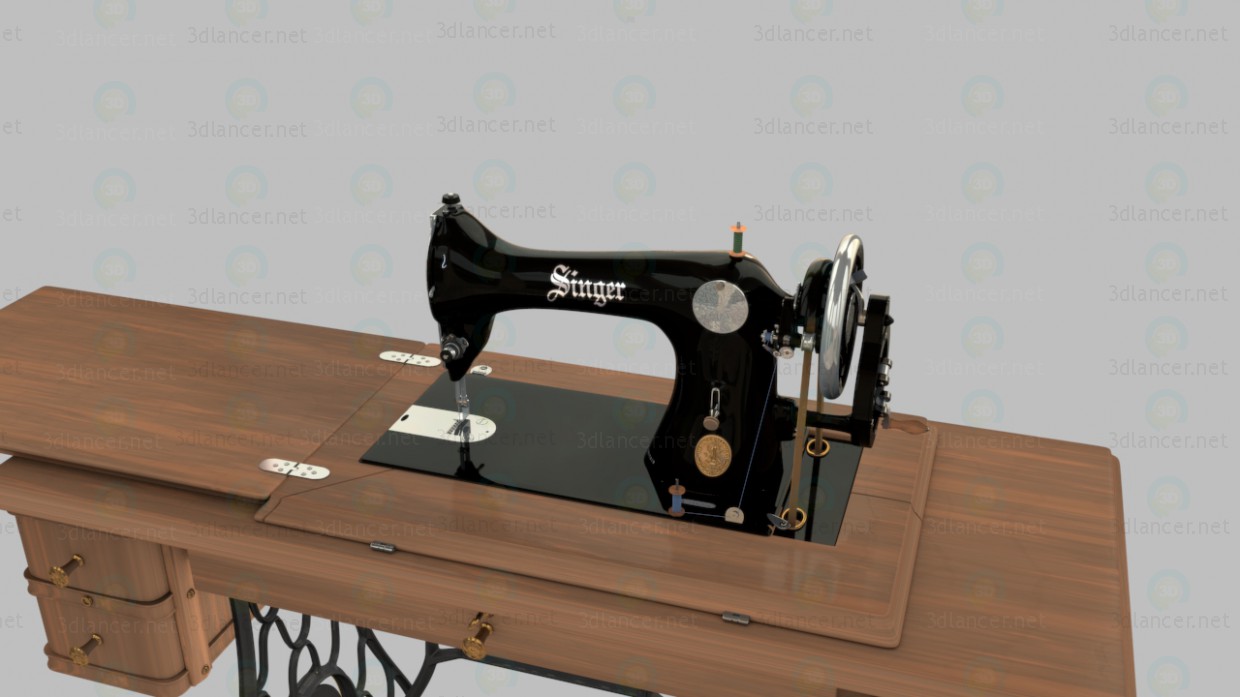 3d model Máquina de coser "Singer" - vista previa
