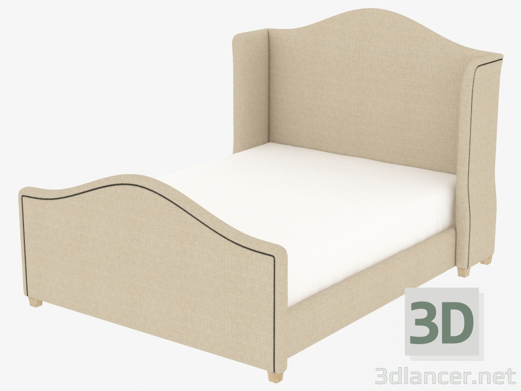 Modelo 3d cama de casal ATHENA cama queen size (5107Q.A015) - preview