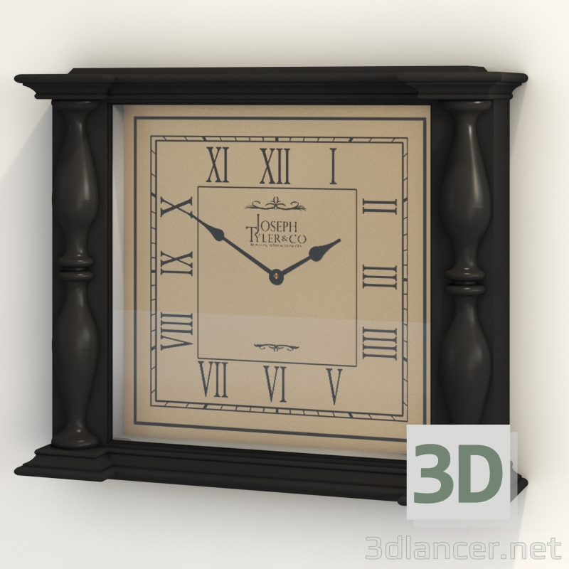 3d Clock model buy - render