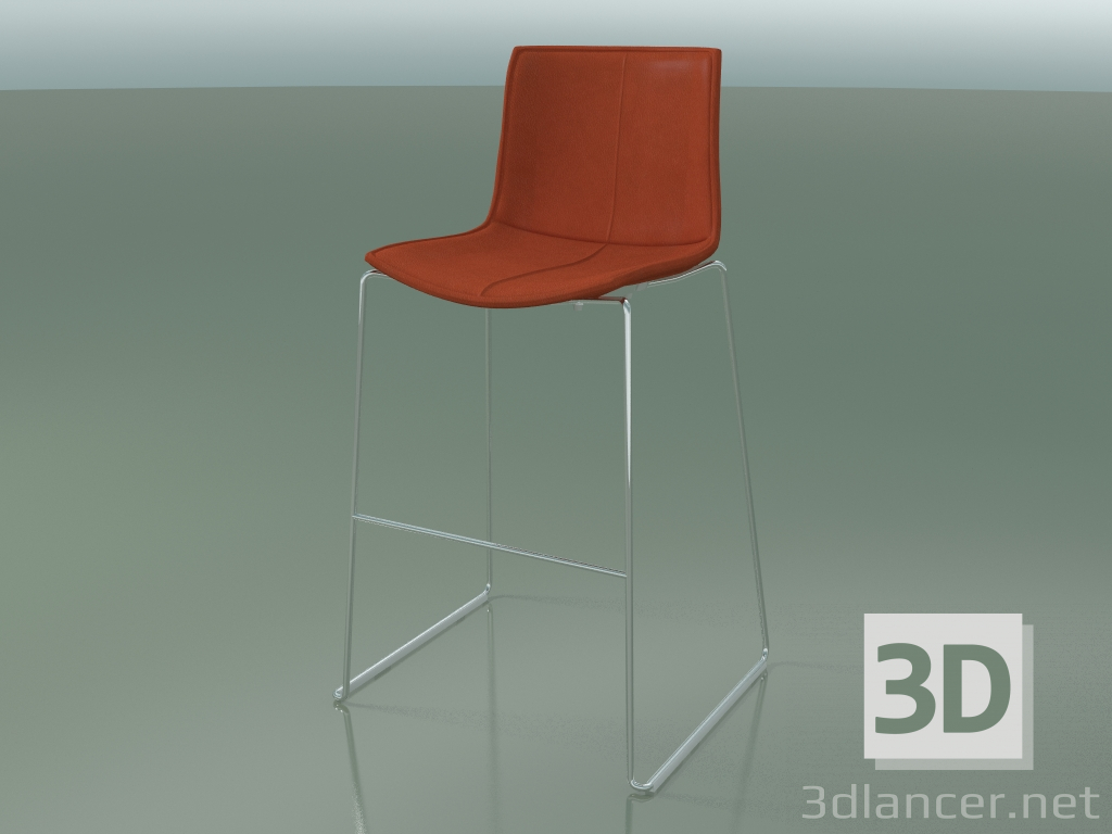 3D Modell Barstuhl 0321 (auf einer Rutsche mit abnehmbarer Lederausstattung, Bezug 1) - Vorschau
