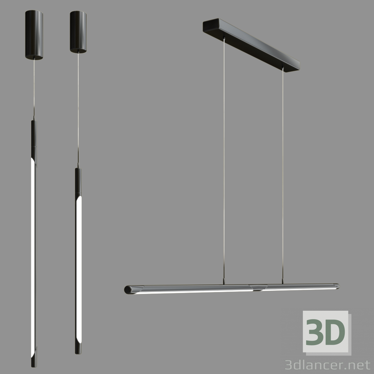 3d ST-Luce pendant light collection model buy - render