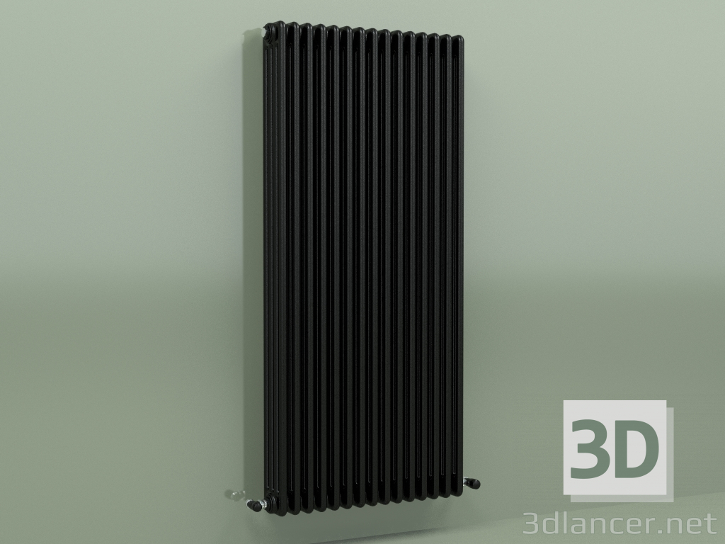 modèle 3D Radiateur TESI 4 (H 1500 15EL, Noir - RAL 9005) - preview