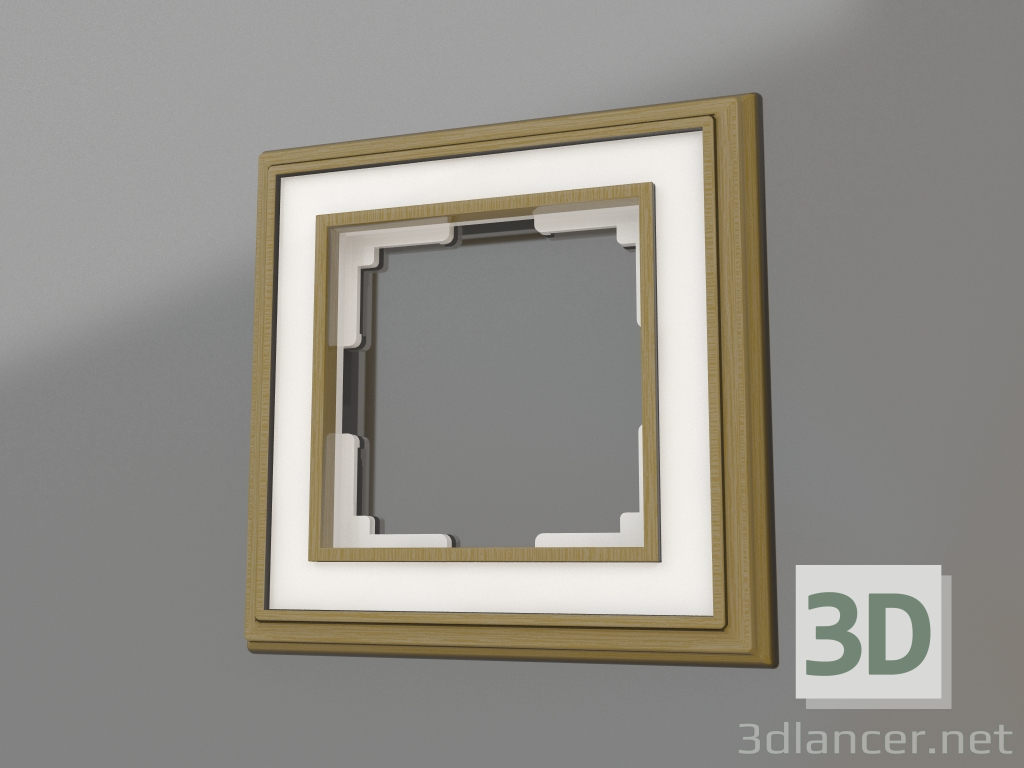 3D Modell Rahmen für 1 Pfosten Palacio (bronze-weiß) - Vorschau
