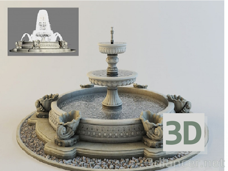 modello 3D Fontana - anteprima