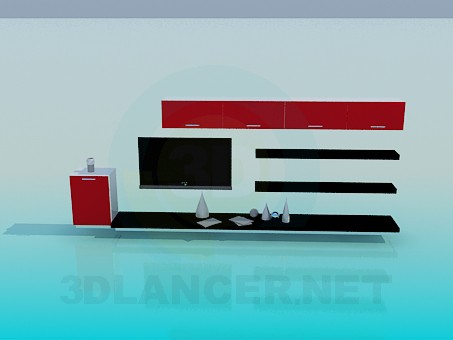 3d model The furniture in the living room - preview