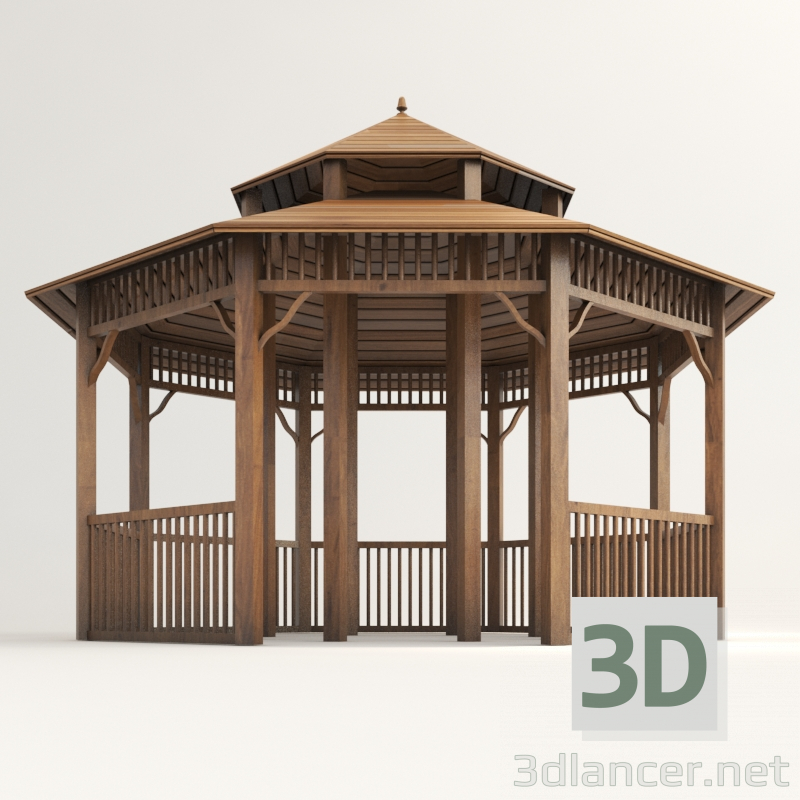 modèle 3D de Gazebo acheter - rendu
