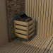 modello 3D Sauna in legno - anteprima