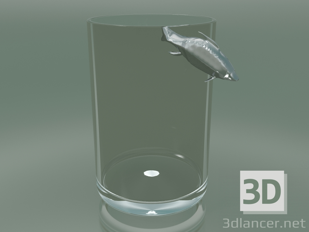 3D Modell Vase Illusion Fish (H 30 cm, T 20 cm) - Vorschau