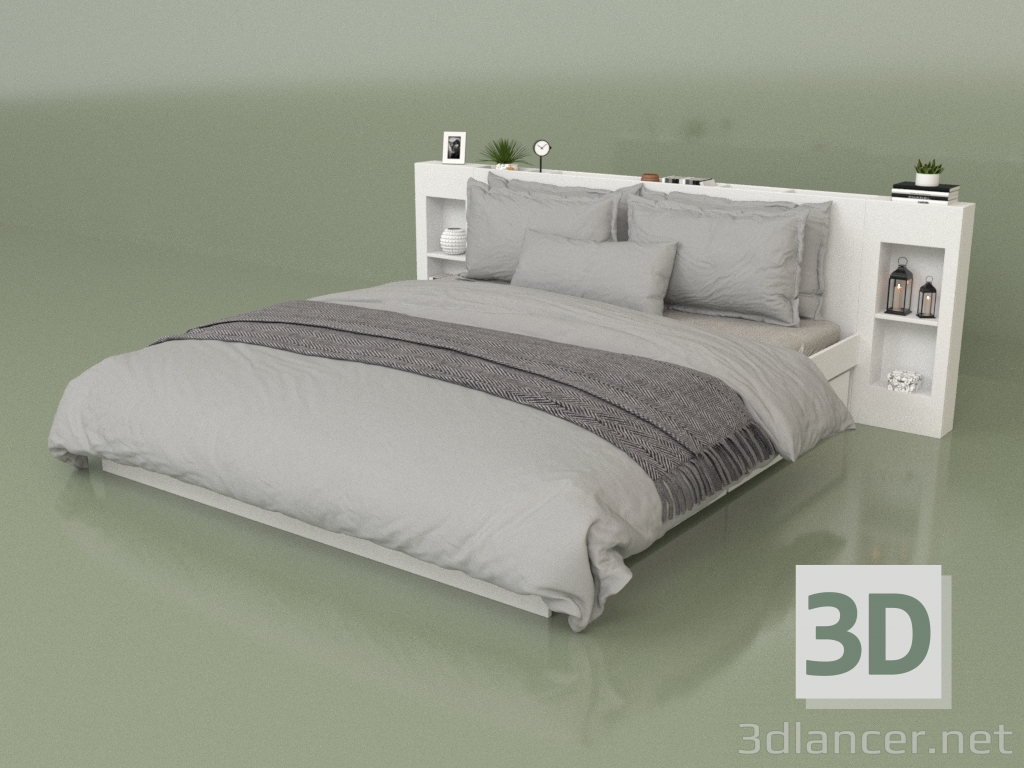 3d model Bed with organizers 1800 x 2000 (10331) - preview