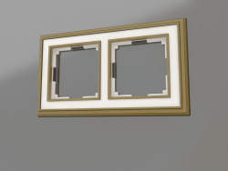 Frame for 2 posts Palacio (bronze-white)