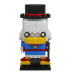 modèle 3D de Lego Scrooge McDuck Huey Dewey Louie acheter - rendu