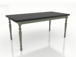 Tavolo da pranzo 1600x800 mm (verde, nero RAL 9005)