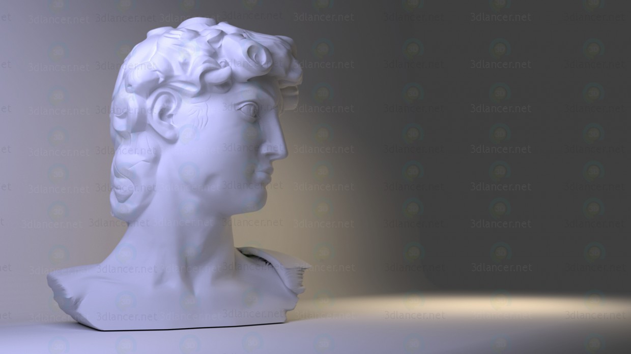 3D Modell David. Büste - Vorschau