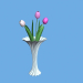 3d model Florero con tulipanes - vista previa