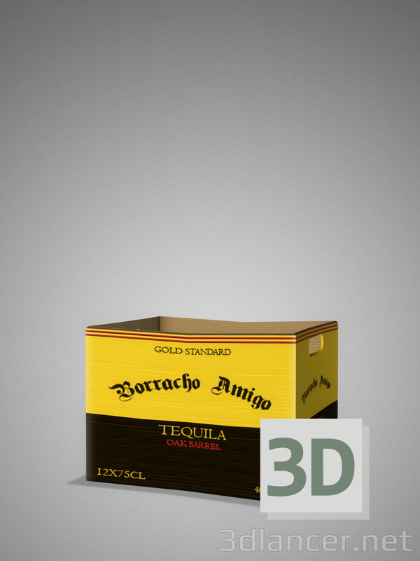 3d модель Коробка текилы – превью