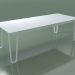 modello 3D Tavolo da pranzo esterno InOut (933, alluminio laccato bianco, doghe in pietra lavica smaltate bianc - anteprima