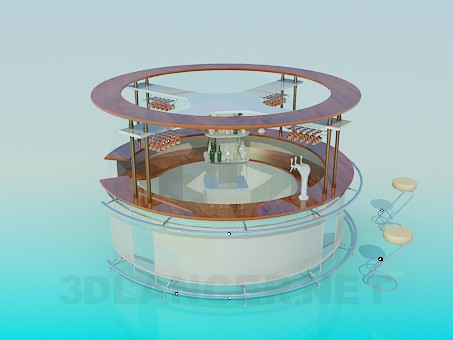 modello 3D Barra rotonda - anteprima