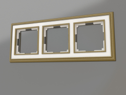 Frame for 3 posts Palacio (bronze-white)